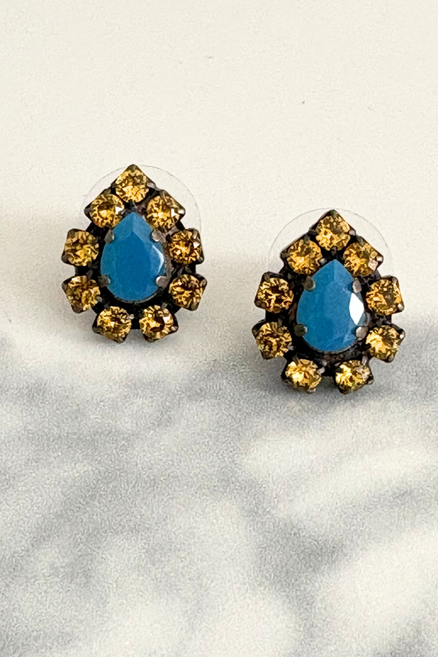 Crystal Teardrop Stud Earring