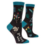 Ladies Blue Q Crew Socks