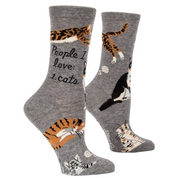 Ladies Blue Q Crew Socks