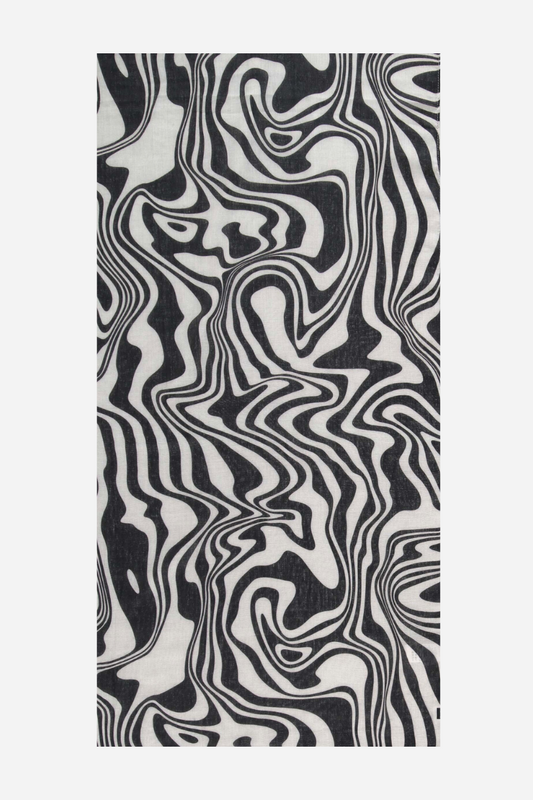 Graphic Wave Recycled Polyester Scarf
