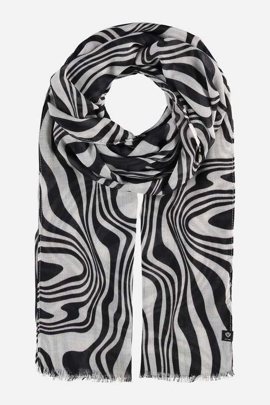 Graphic Wave Recycled Polyester Scarf