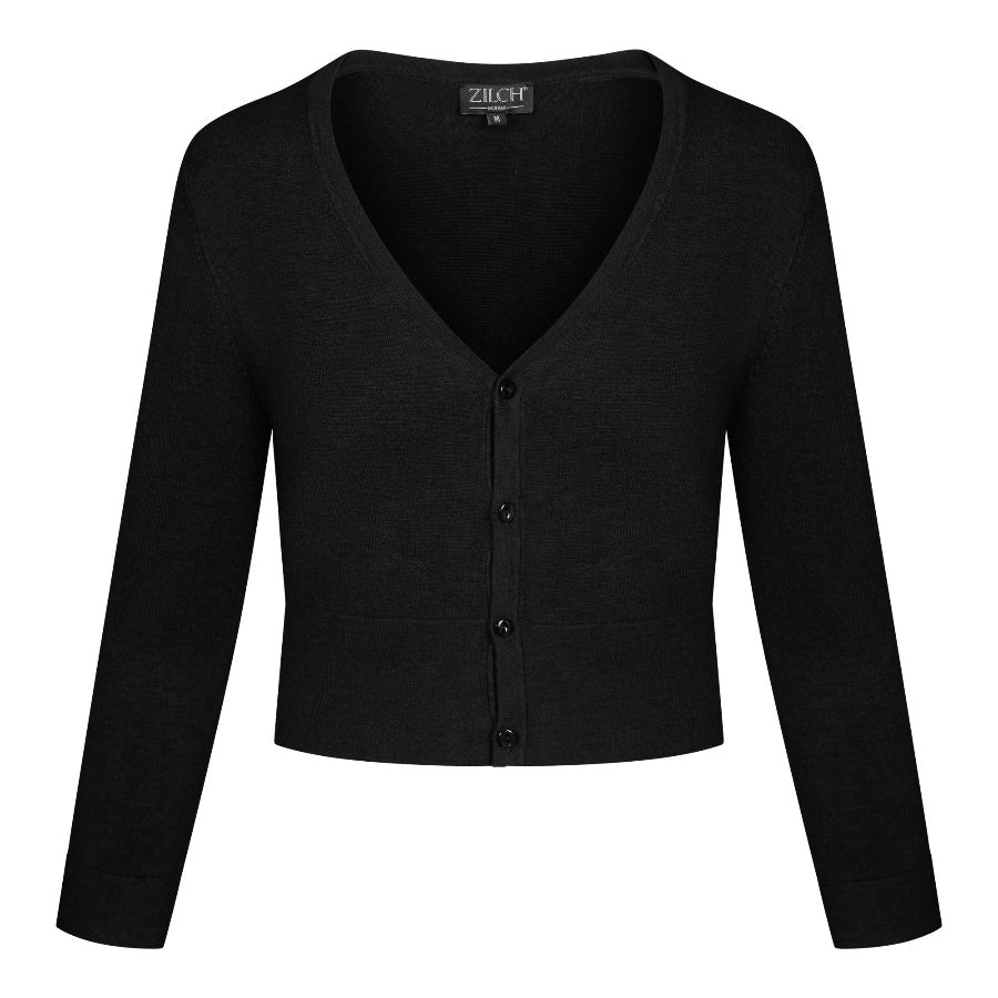 black bamboo cropped cardigan