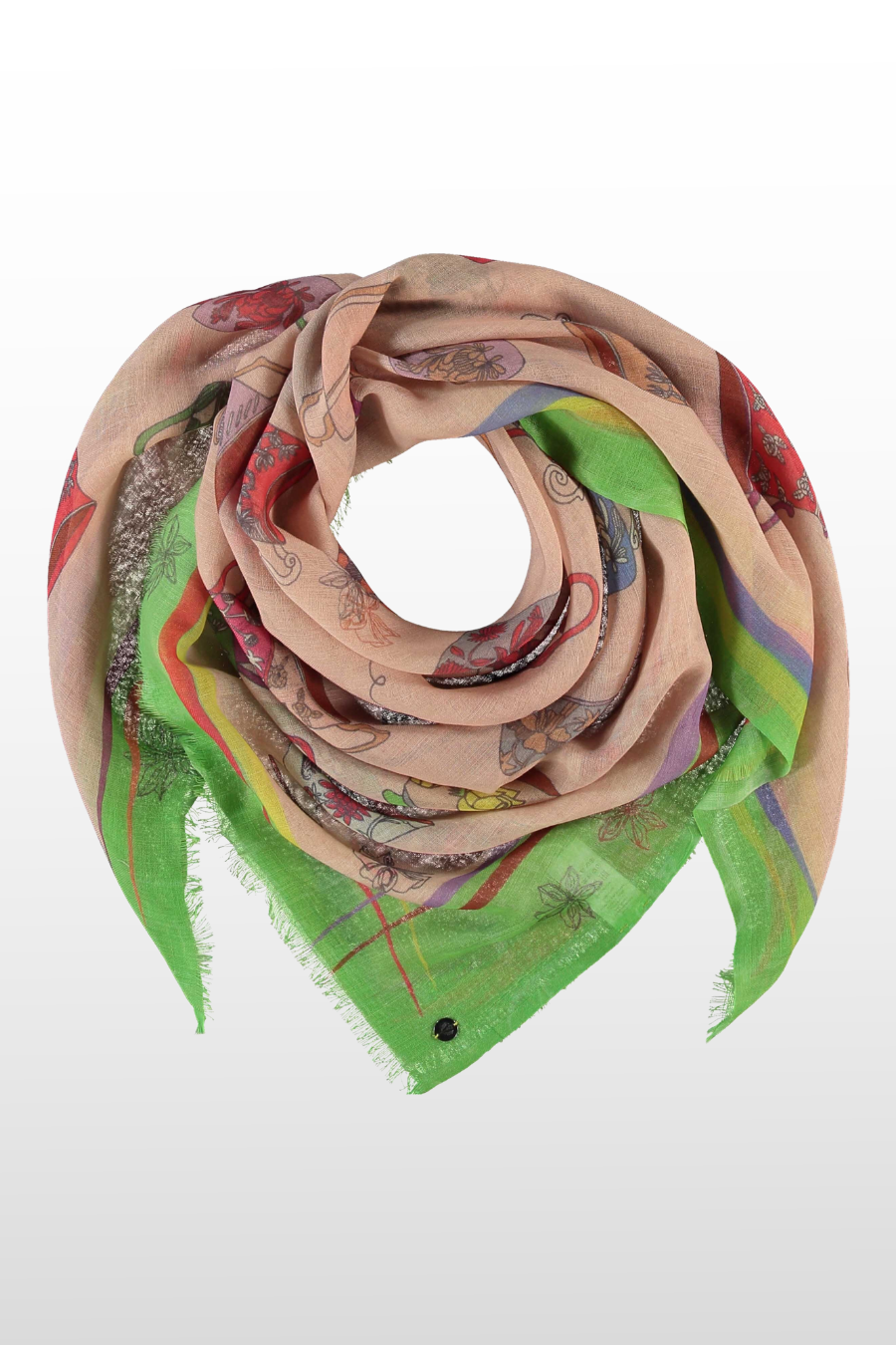 Tea Time Lightweight Wool Scarf