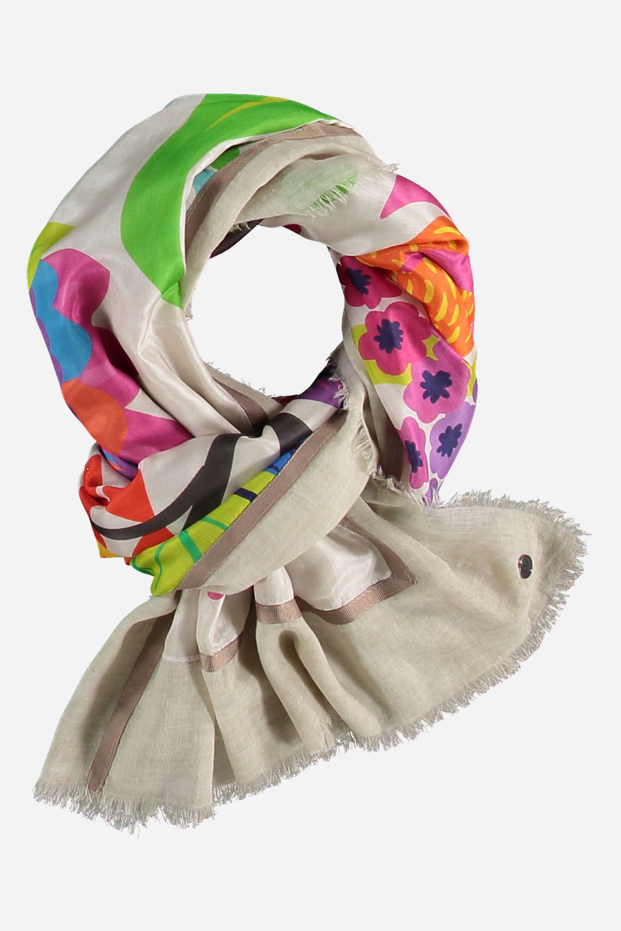 Wild Flower Patchwork Cotton Silk Wrap