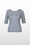 elbow length sleeve, striped shirt