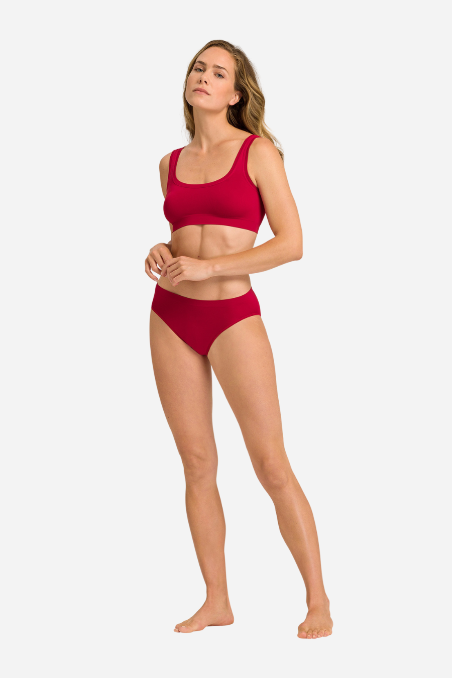 Touch Feeling Hi-cut Brief - Garnet Red