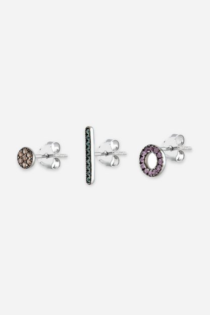 Everyday Multicolour/Multi-Shape Earring Set
