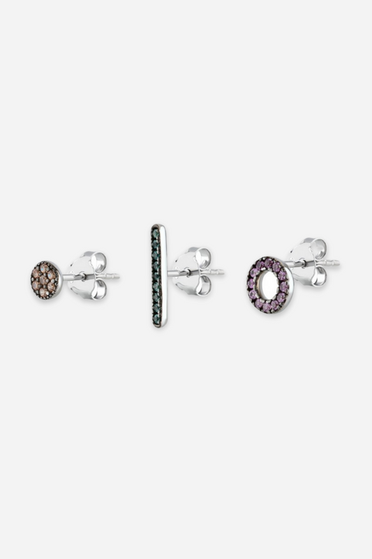 Everyday Multicolour/Multi-Shape Earring Set