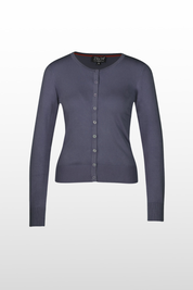 long sleeve, button up cardigan. bamboo and spandex fabric. ink colour. 