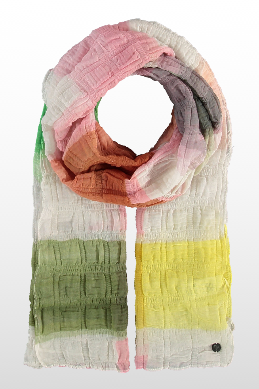 Sustainability Edition: Plissé Ombre Plaid Reclaimed Poly Scarf