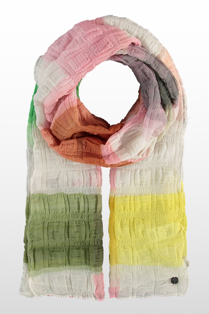 Sustainability Edition: Plissé Ombre Plaid Reclaimed Poly Scarf