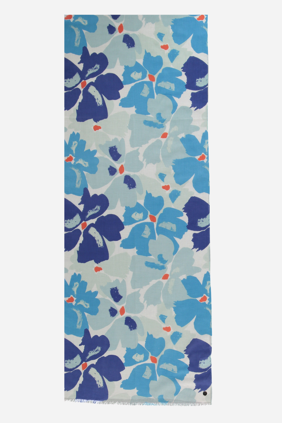 Abstract Floral Cotton Print Scarf