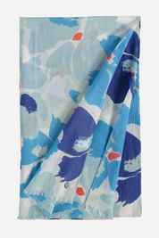 Abstract Floral Cotton Print Scarf