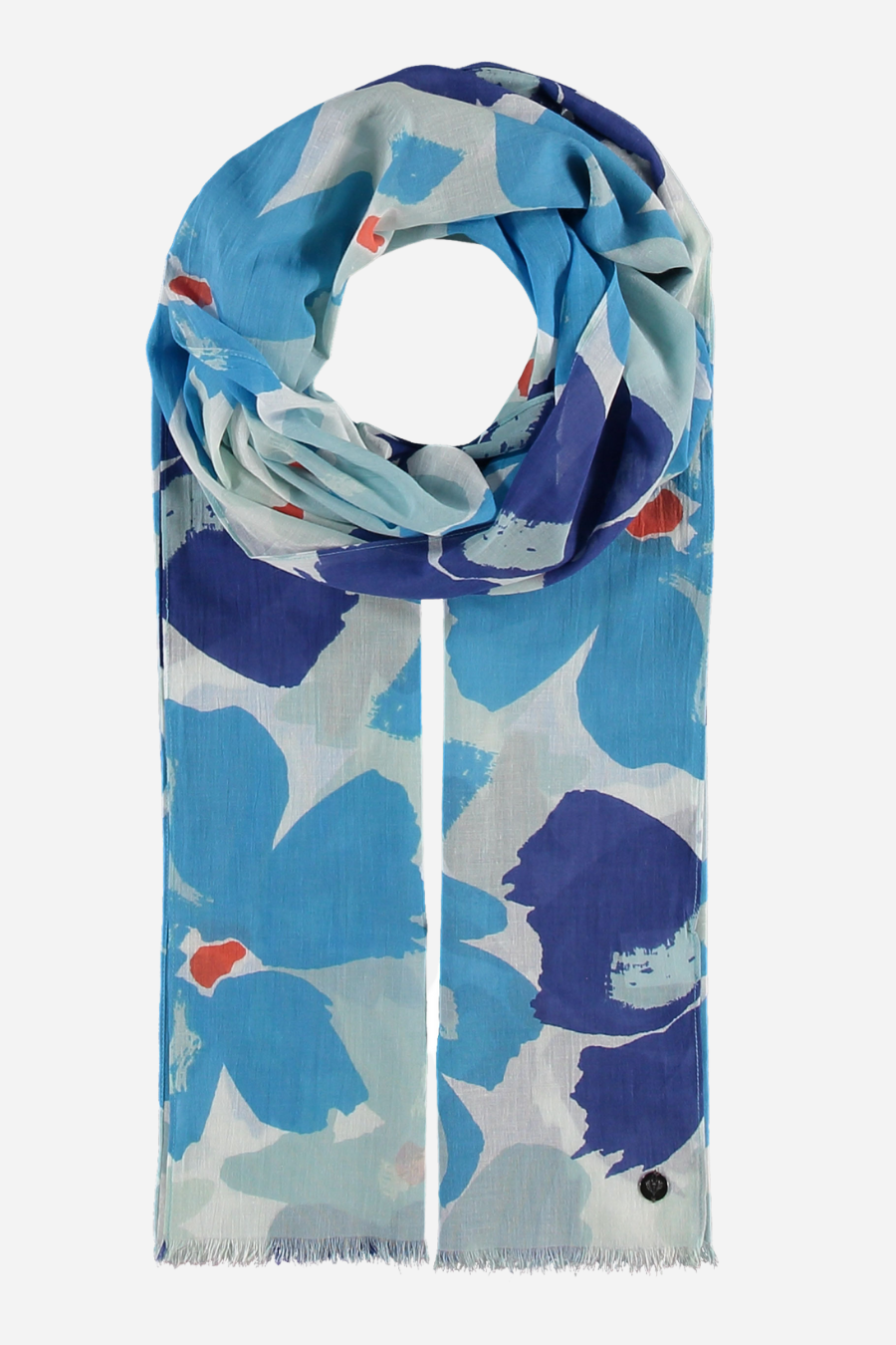Abstract Floral Cotton Print Scarf