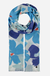 Abstract Floral Cotton Print Scarf