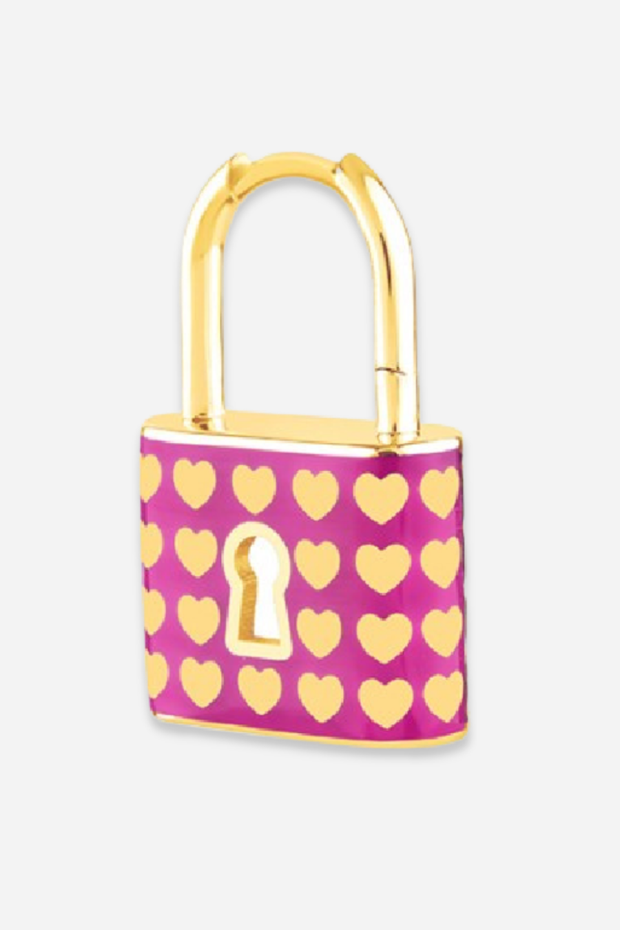 Heart Padlock Earring (Sold Individually)
