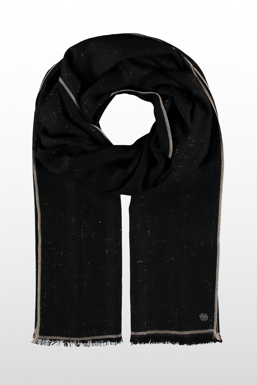 Flecked Metallic Evening Scarf