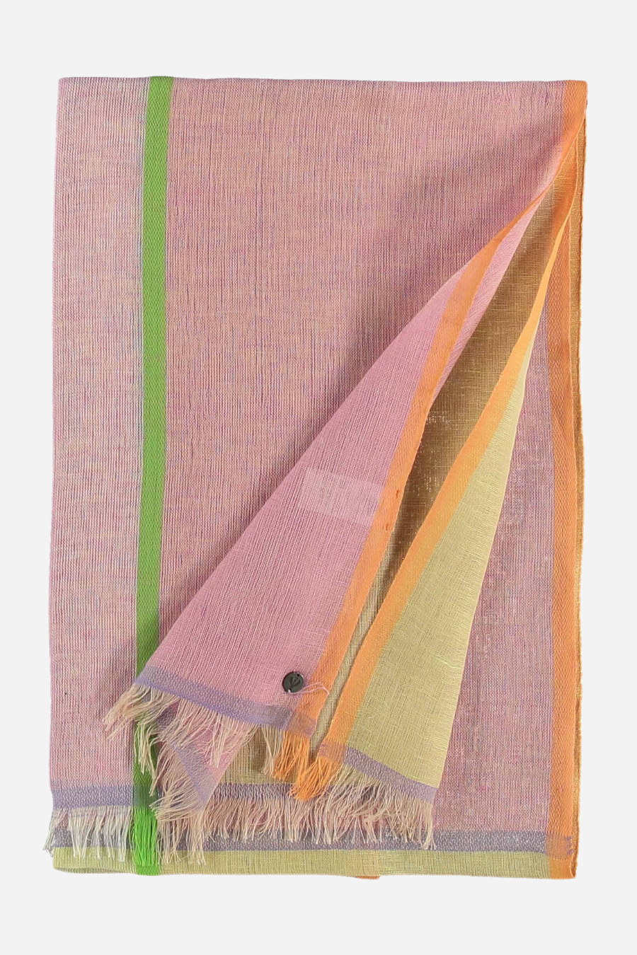 Bright Blocks Linen Cotton Blend Scarf