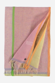 Bright Blocks Linen Cotton Blend Scarf