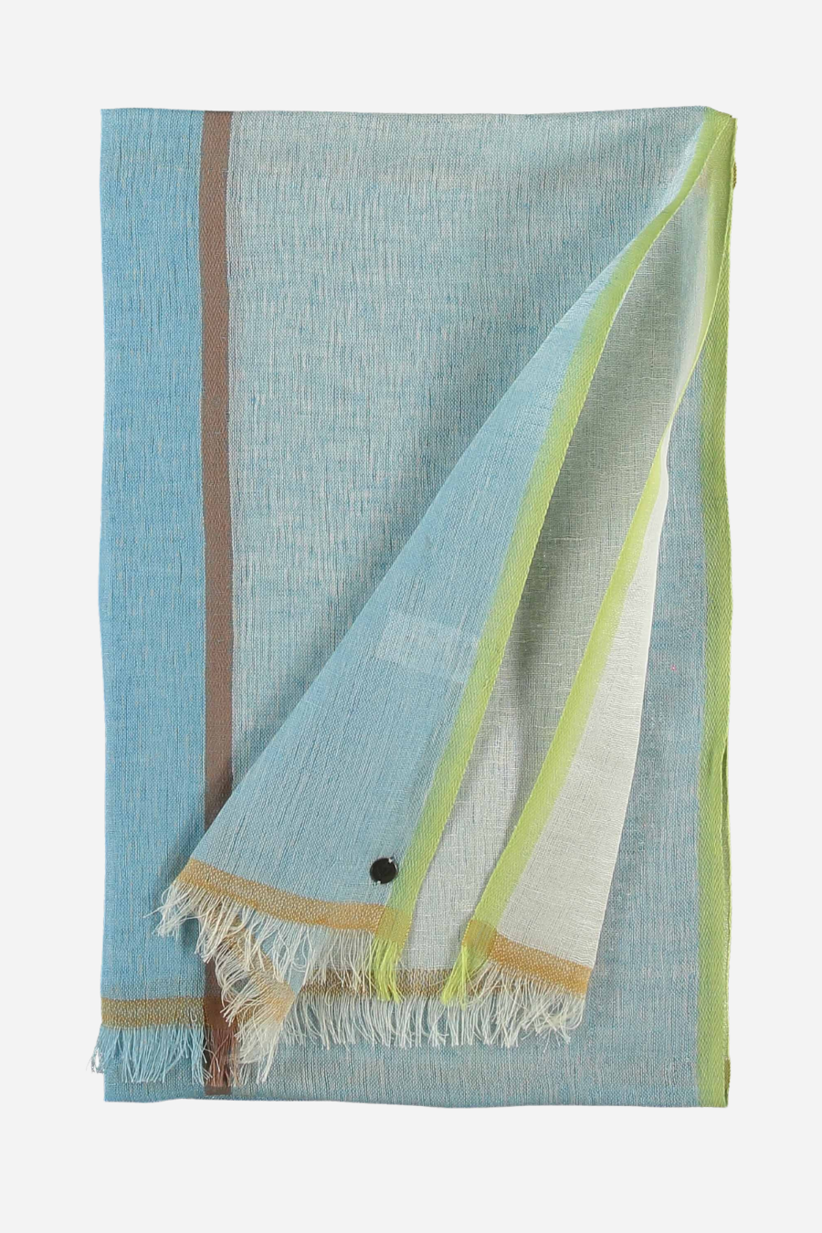 Bright Blocks Linen Cotton Blend Scarf