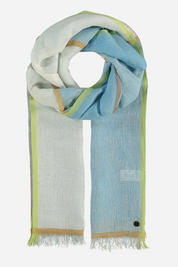 Bright Blocks Linen Cotton Blend Scarf