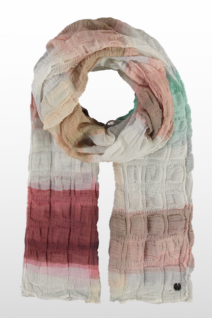 Sustainability Edition: Plissé Ombre Plaid Reclaimed Poly Scarf