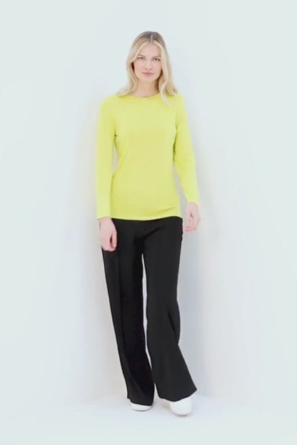 Crew Neck Long Sleeve Top