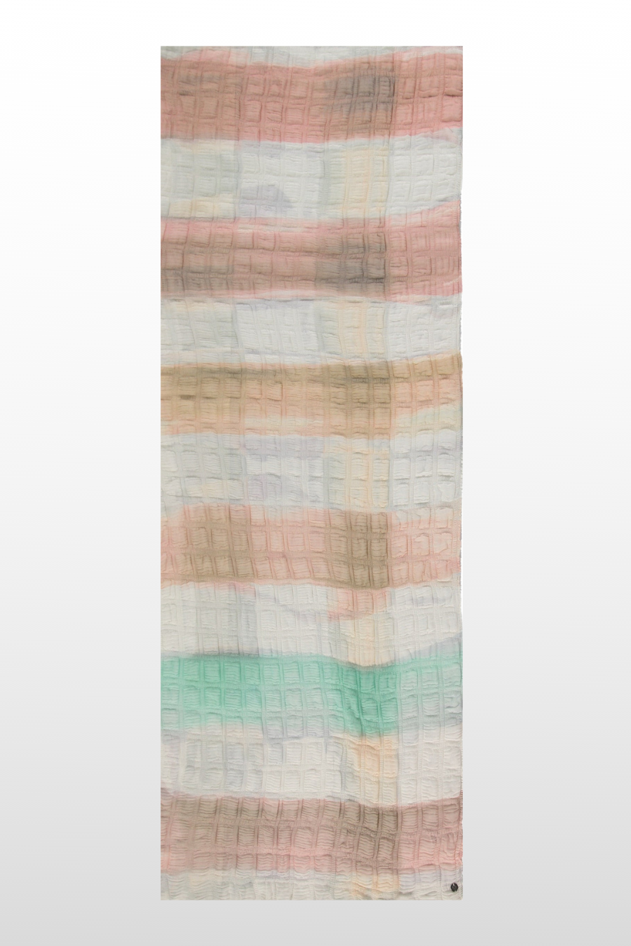 Sustainability Edition: Plissé Ombre Plaid Reclaimed Poly Scarf