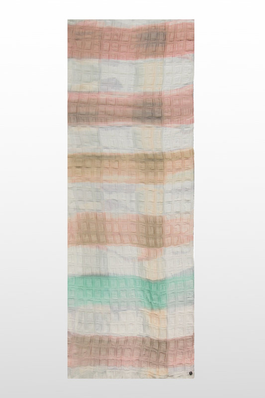 Sustainability Edition: Plissé Ombre Plaid Reclaimed Poly Scarf