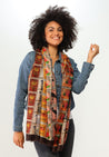 wool scarf with print of love theme postage stamps