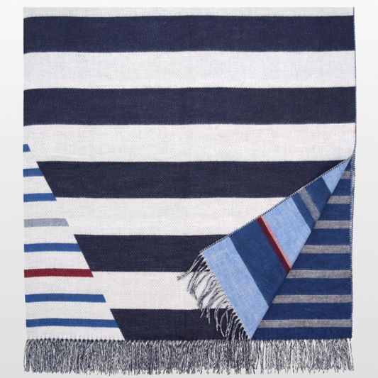 Reversible Stripe Cashmink Throw