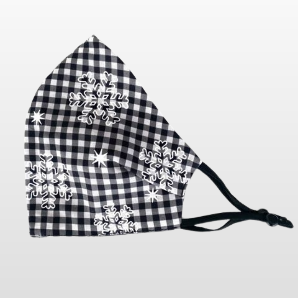 Black/White Gingham with White Snowflakes Maak