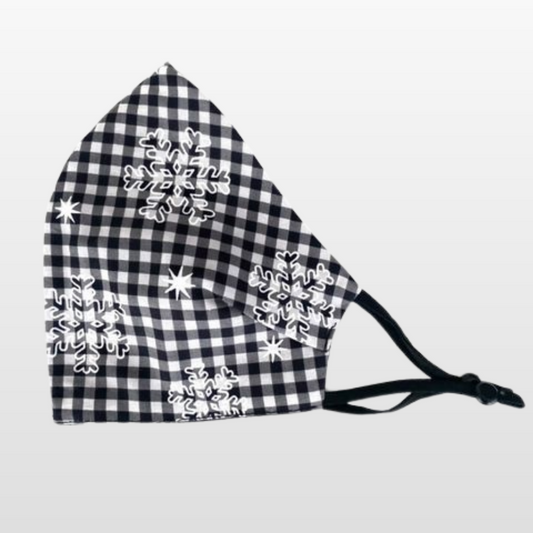 Black/White Gingham with White Snowflakes Maak