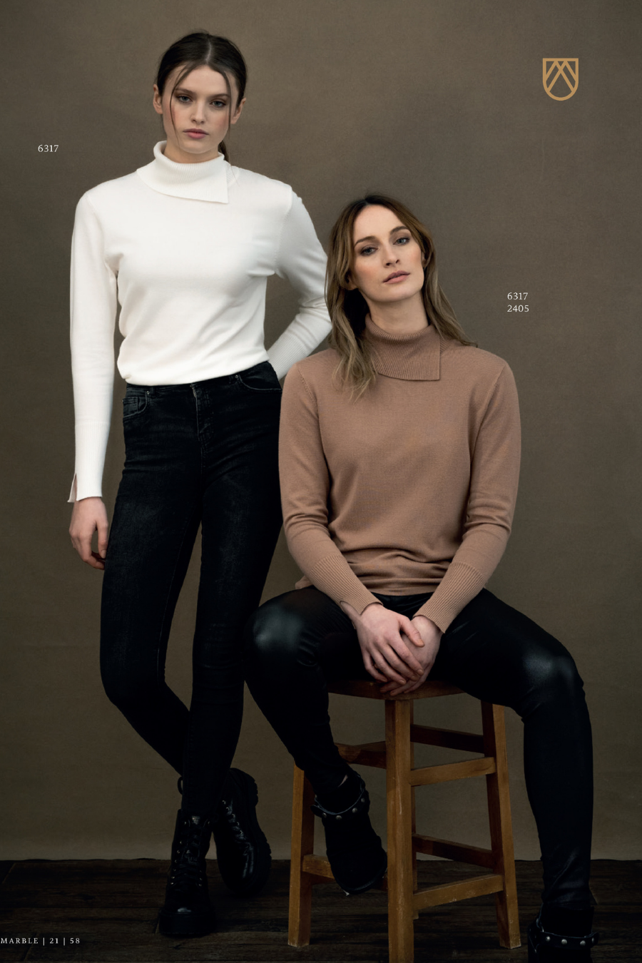 Split Neck Turtleneck Sweater