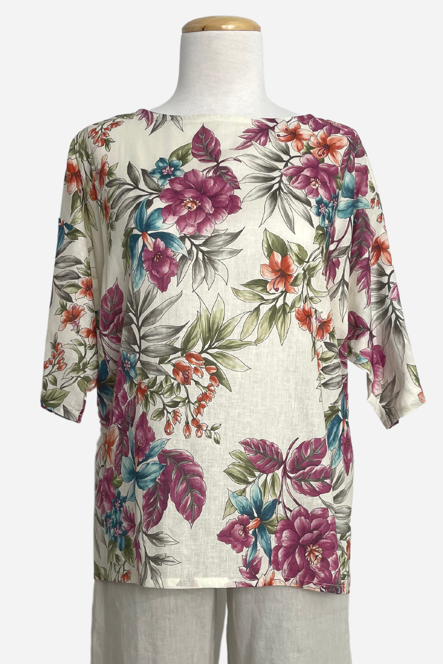 Bex Shirt in Verbania Print Linen Blend Spring 2023