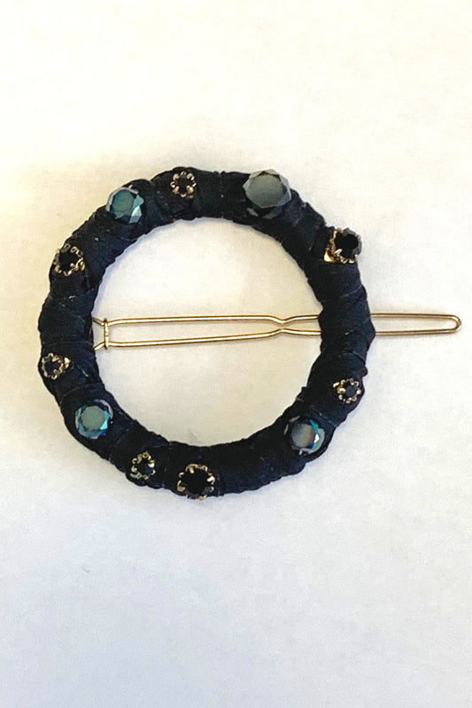 Luxury Fabric Circle Barrette