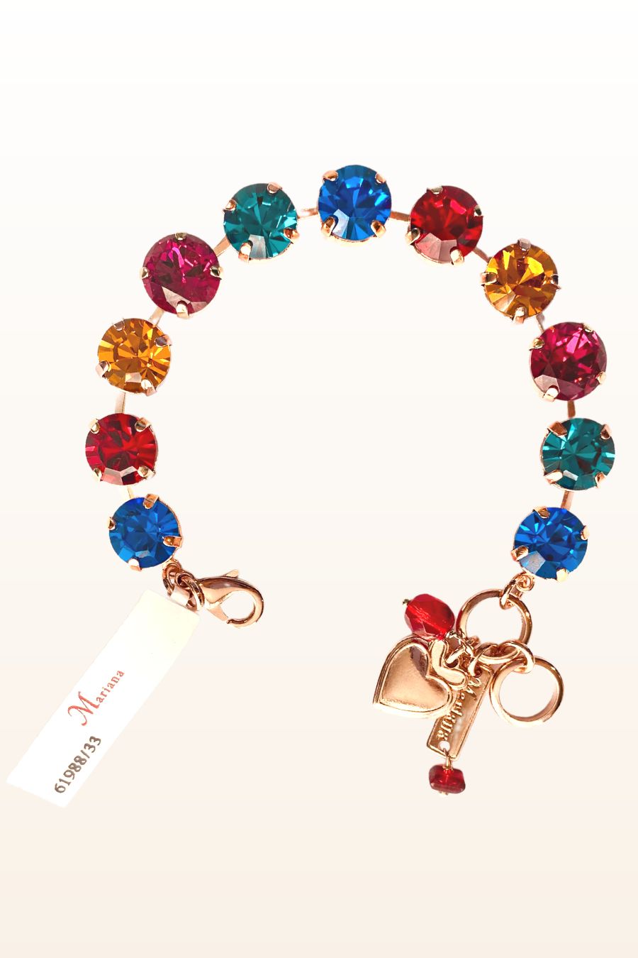 Rose Gold Large Rainbow Crystal Bracelet