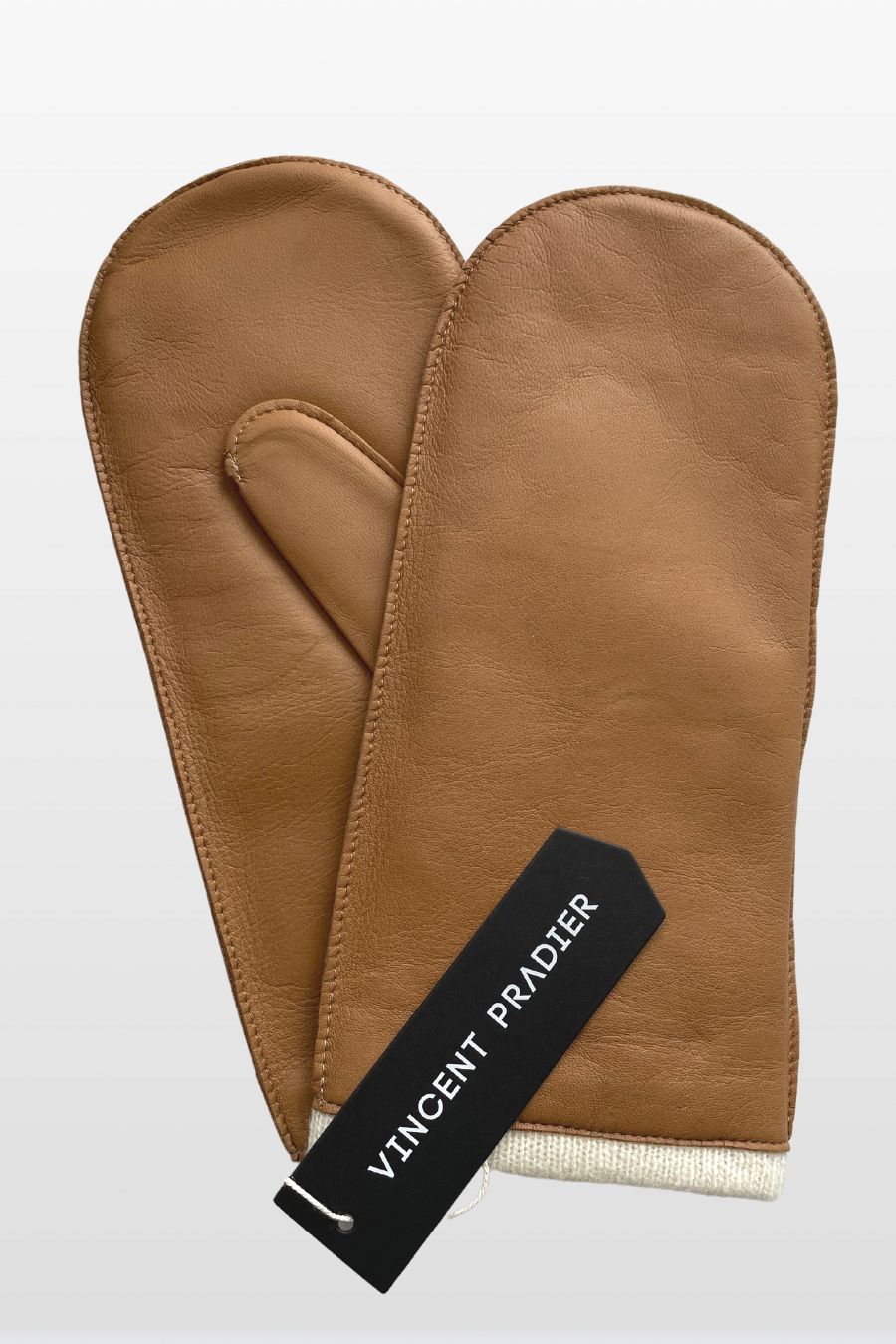 Leather Wool lined Mitts