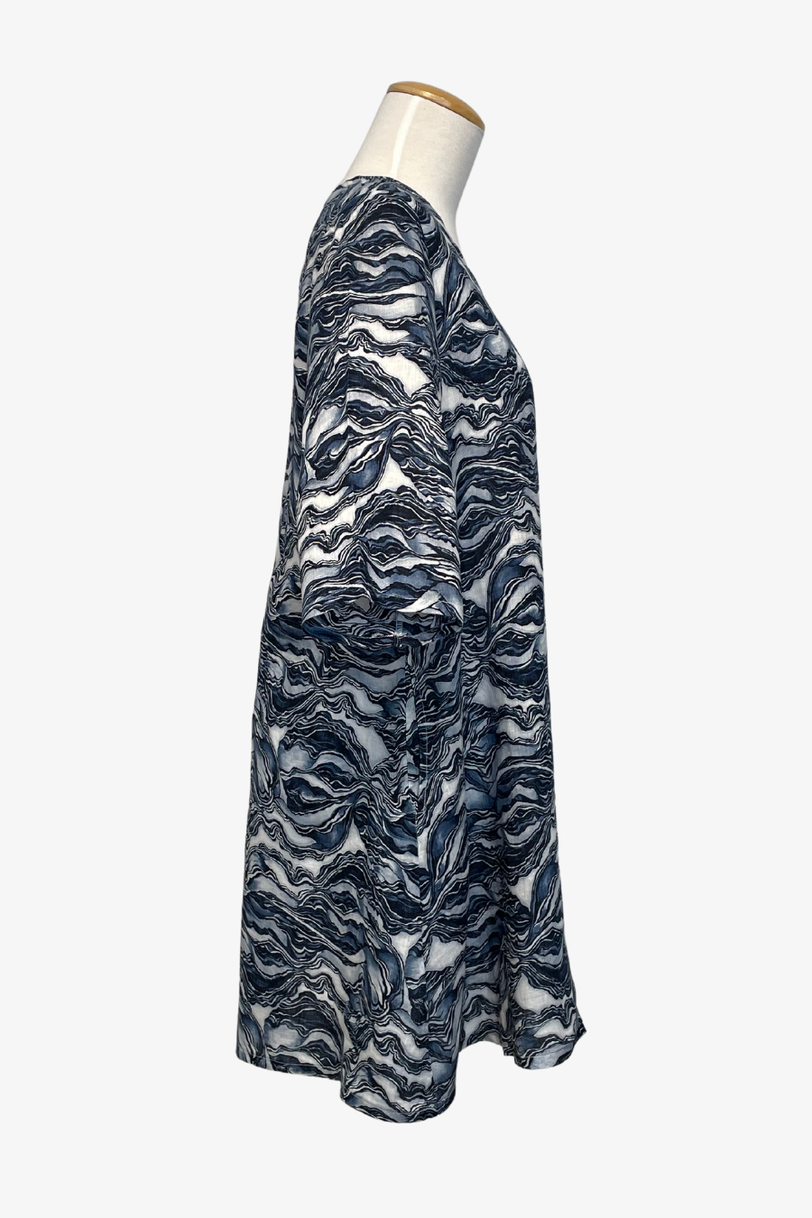 Hopper Dress in Strati Print Linen