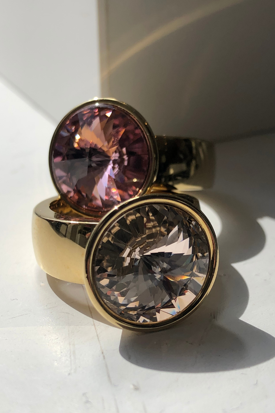 Gold Rivoli Crystal Ring