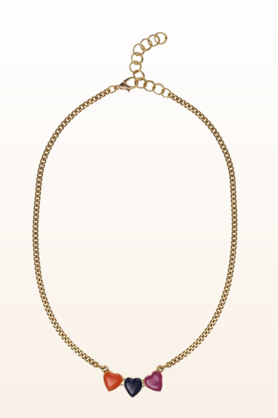 Triple Heart Reversible Necklace
