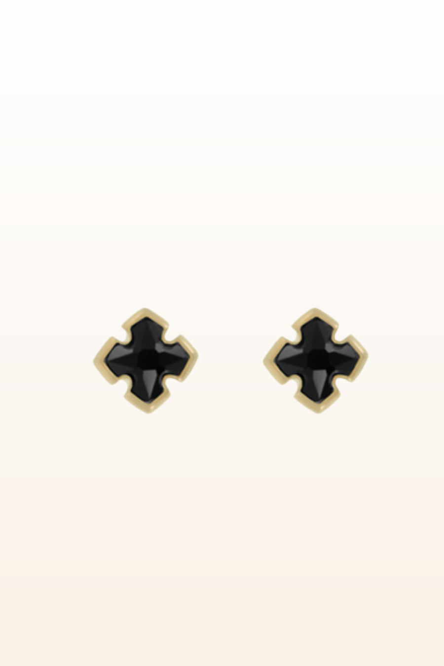 Matt Gold Small Cross Post Earrings