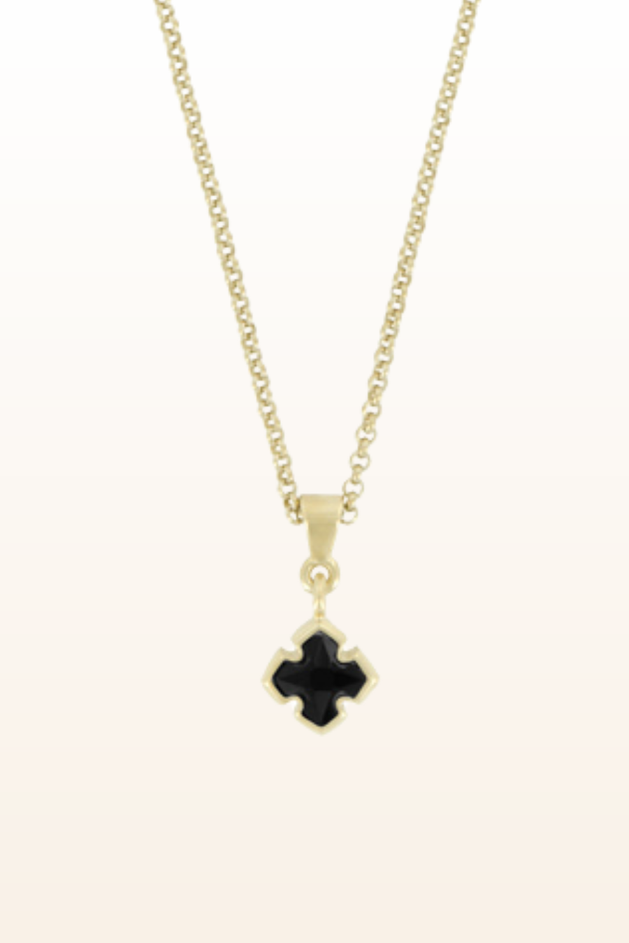 Matt Gold Small Cross Necklace