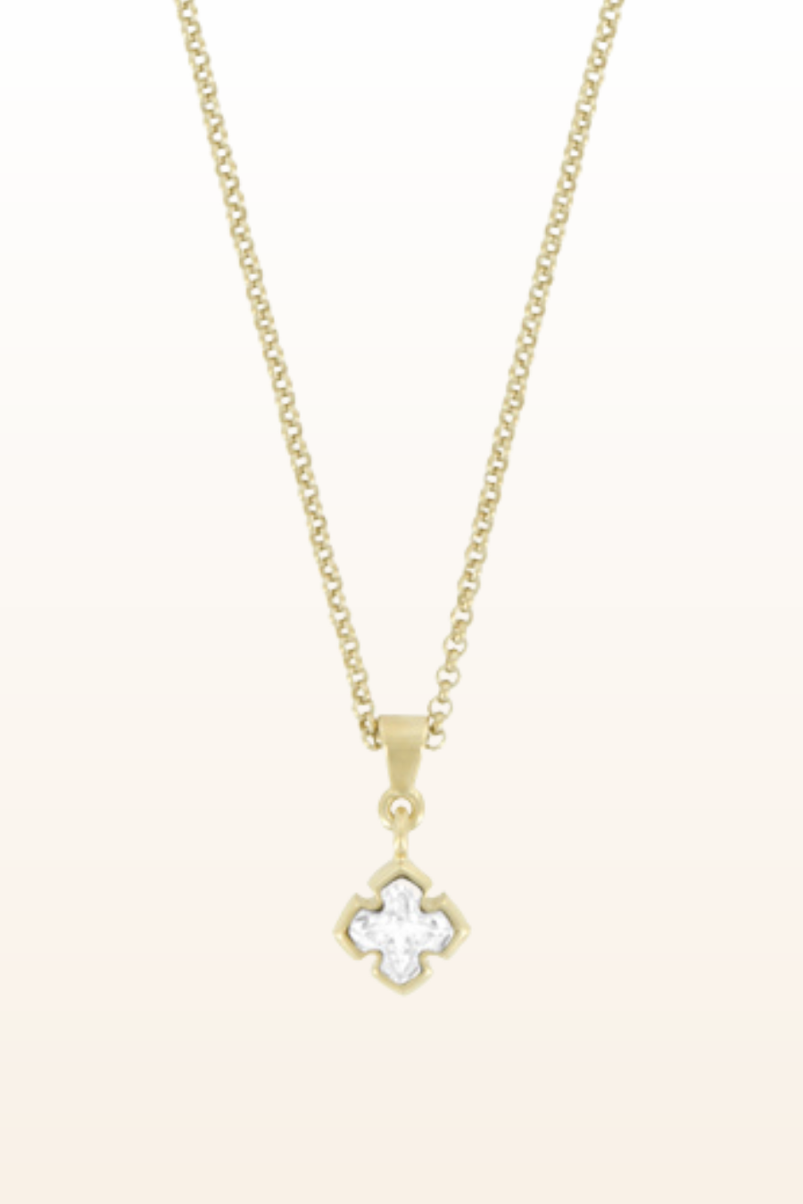 Matt Gold Small Cross Necklace