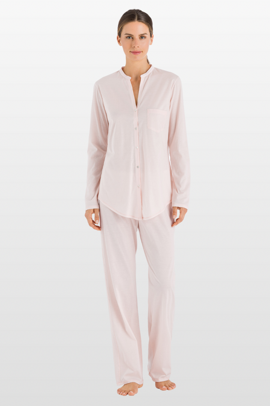 Cotton Deluxe Long Sleeve Button Front Pajama