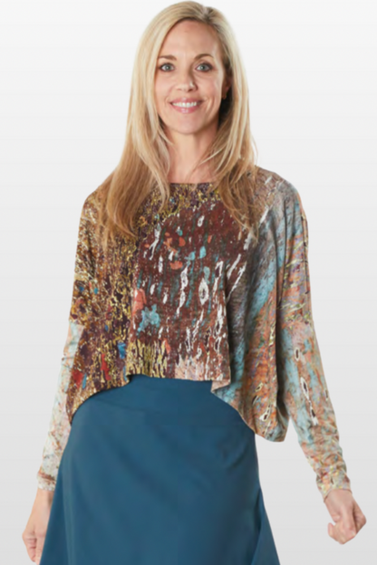 Mitra Shirt in Acquario Print Jersey