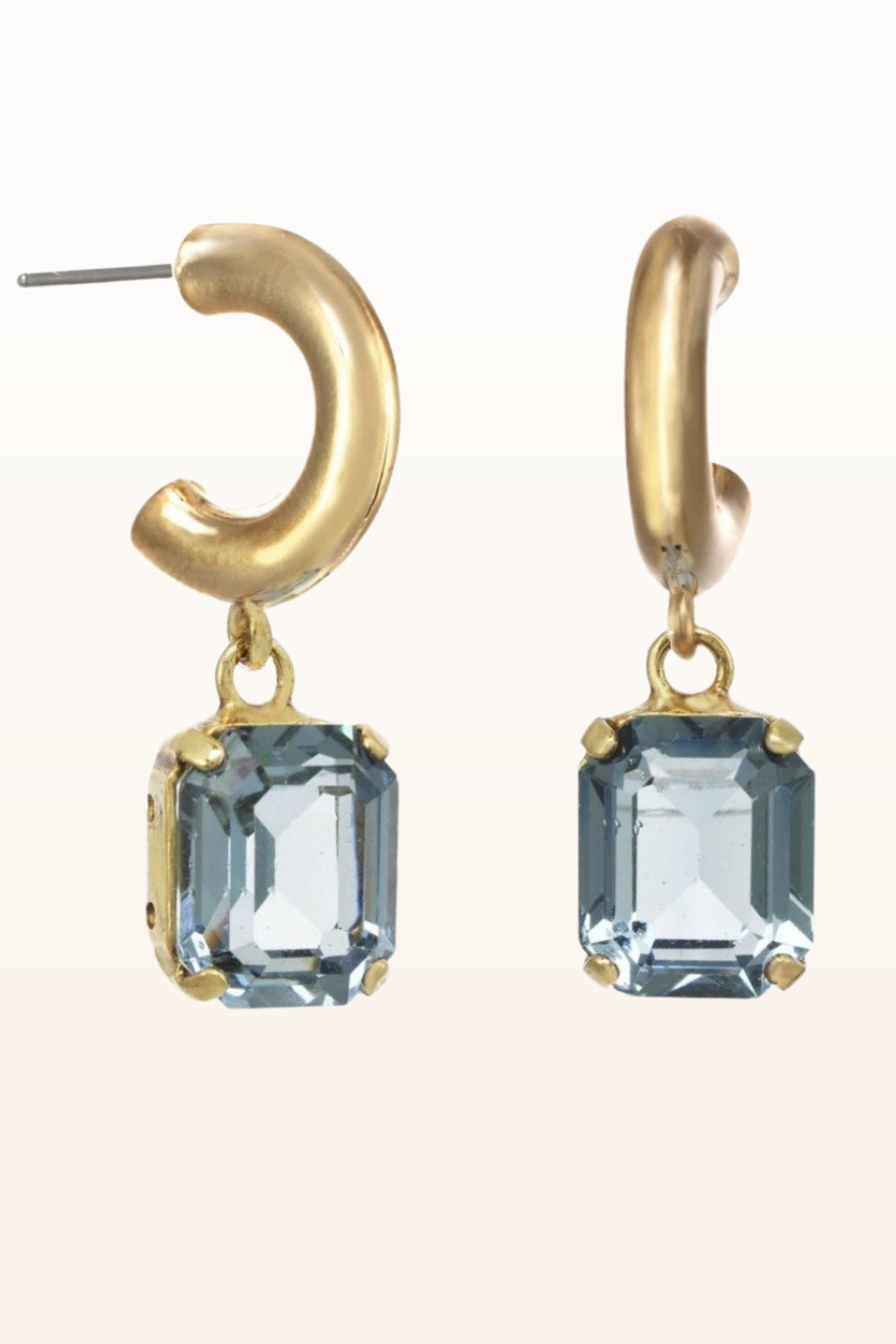 Gold Crystal Drop Earring