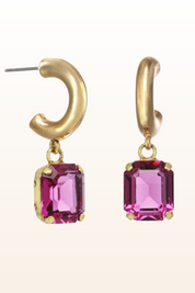 Gold Crystal Drop Earring