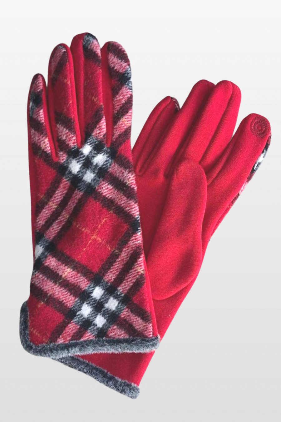 Plaid Fleece Glove