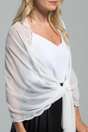 Scallop Edge Embellished Wrap